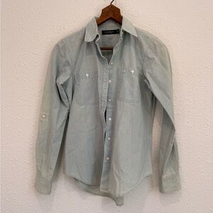 Ralph Lauren denim chambray button den shirt top women’s XS